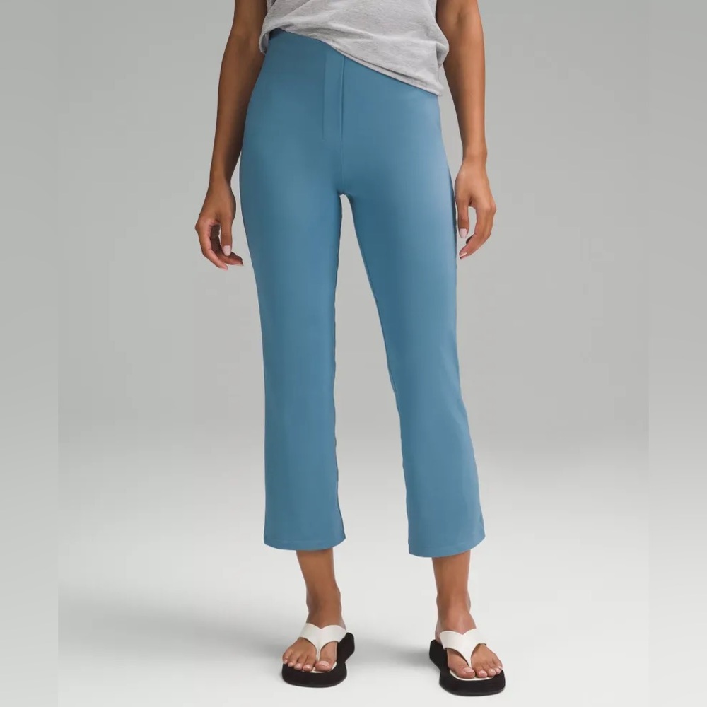 lululemon smooth fit pull-on high-rise crop pants leggings utility blue nwt
